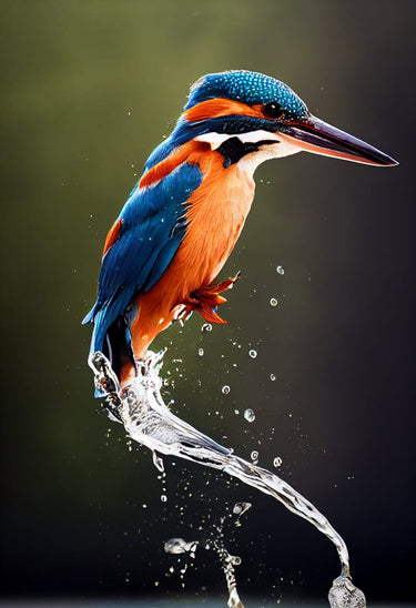 Lebendiger Eisvogel
